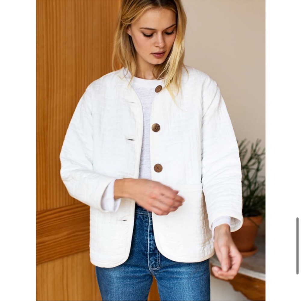 Emerson Fry | INDIA QUILTED JACKET - CLOUD WHITE ORGANIC | size M